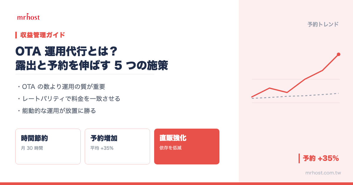 OTA管理とは？ホテルの露出と予約を伸ばす5つの施策